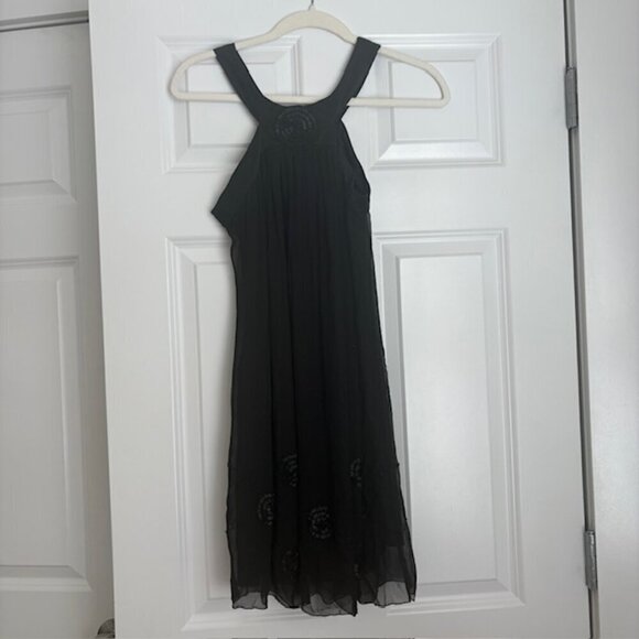 Retrofete Dresses & Skirts - Nicola Finetti Silk Mini Dress with Beaded Medallions